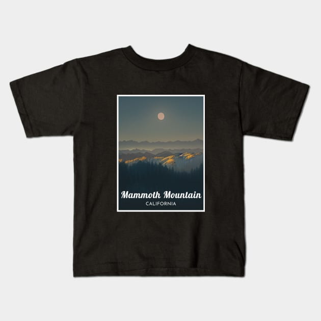 Mammoth Mountain California United States Ski Kids T-Shirt by UbunTo